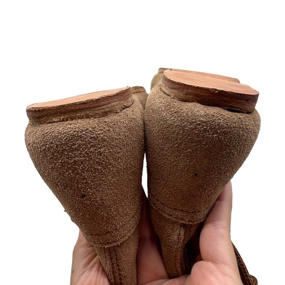 Leonardo Carbone 007 Brown Suede Medieval Cuff boots Women size EU36/US 5.5 - Picture 10 of 14